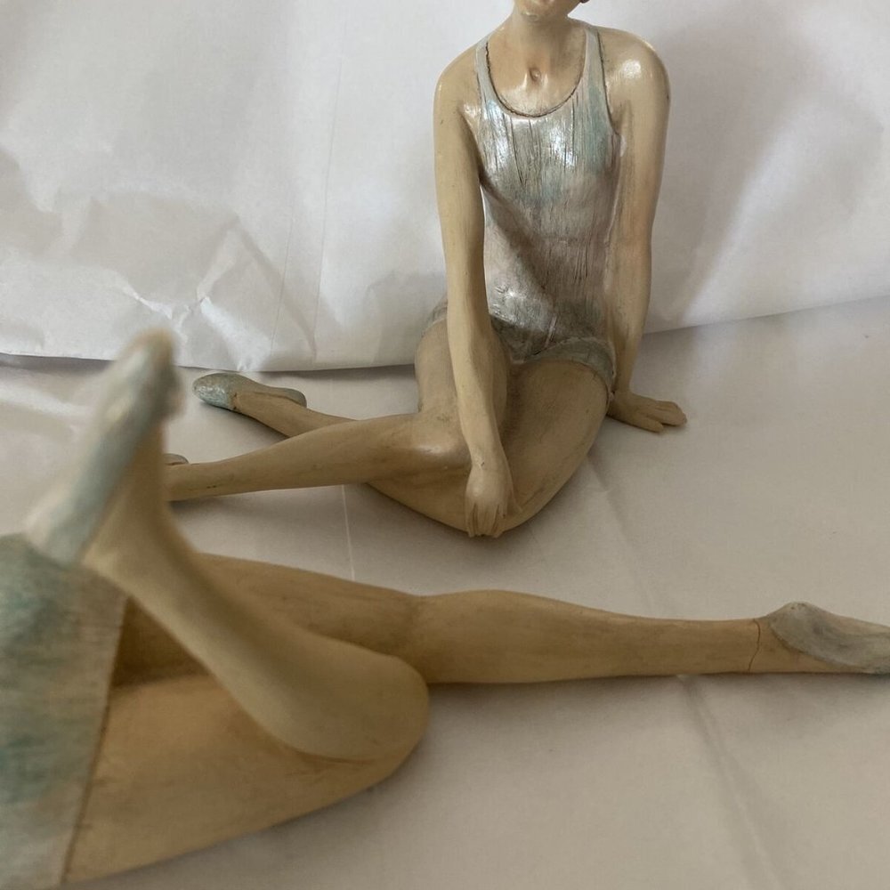 Vintage 20s Flapper Bathing Beauties BLUE SWIM SUIT & CAP LIGHT BLUE Shoes- - Picture 7 of 10
